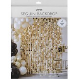 Ginger Ray Sequin Champagne Gold Hanging Backdrop - Glitter decoratie gordijn 2m