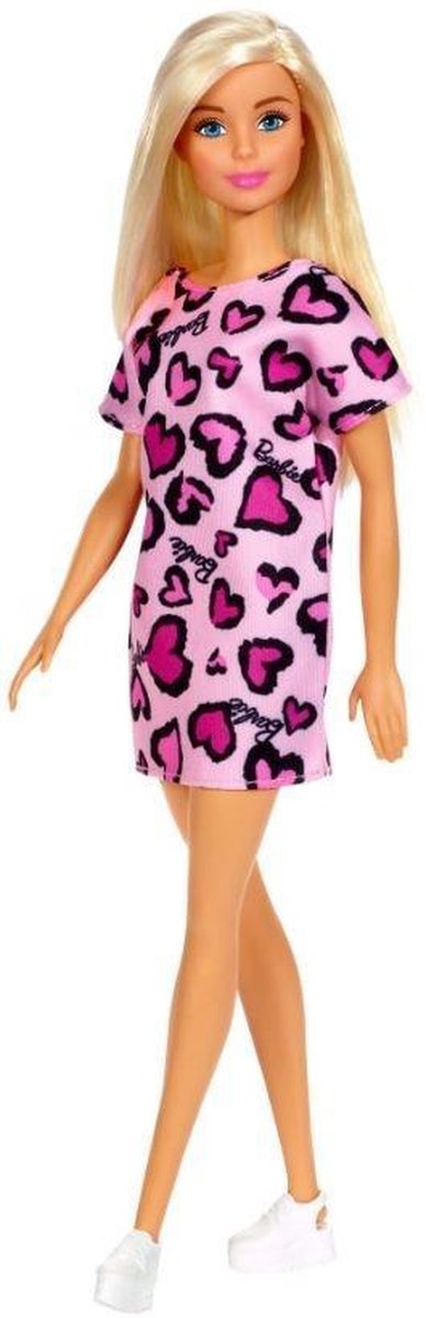 Barbie pop met klassieke outfit - Roze jurk