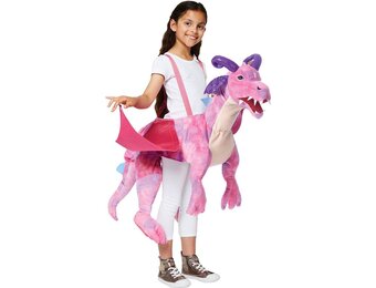 Amscan Kostuum Ride On Dragon Junior 98-128 Cm Roze 3-8 Jaar