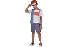 Amscan Verkleedkostuum Ash Ketchum Junior Polyester Wit Mt 116