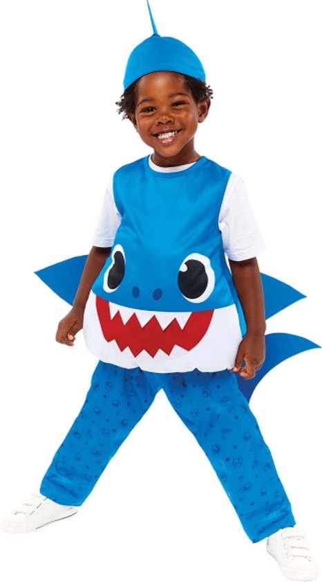 Baby Shark Kostuum Peuter Blauw - 3-4 Jaar