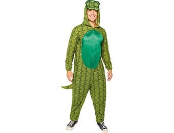 Krokodil Onesie Met Capuchon Volwassenen - Plussize XXL