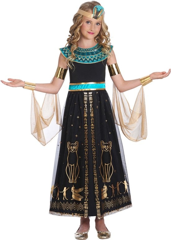 Glanzende Cleopatra outfit voor meisjes - 128 (6-8 jaar)