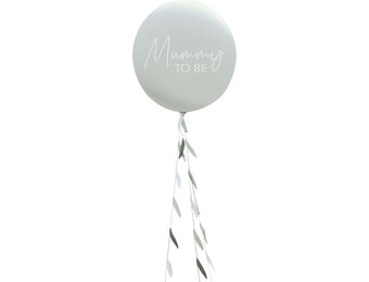 Mummy to be - 81 centimeter - ballon mommy to be XXL | baby shower ballon met papieren ballonstaart