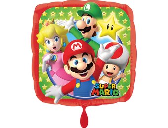 Amscan - Nintendo - Super Mario - Folie ballon - Helium ballon - 43Cm - Leeg - 1 Stuk