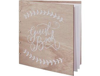 Ginger Ray Boho Houten huwelijks gastenboek