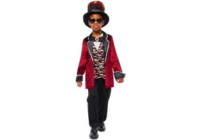 RIETHMULLER - Satijnen vampierkostuum voor kinderen - 128/134 (8-10 jaar)