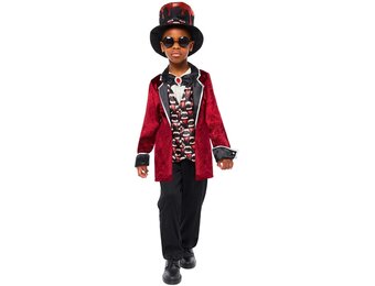 RIETHMULLER - Satijnen vampierkostuum voor kinderen - 128/134 (8-10 jaar)