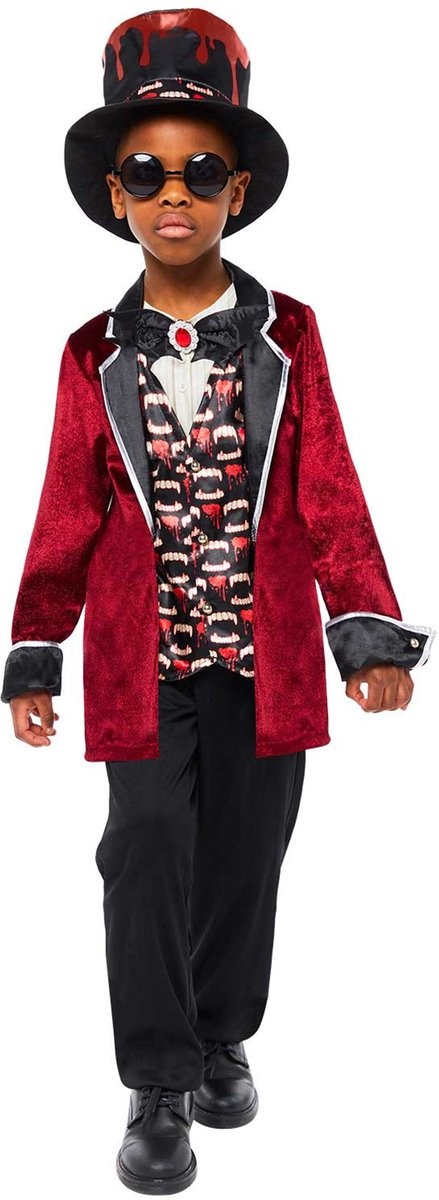 RIETHMULLER - Satijnen vampierkostuum voor kinderen - 128/134 (8-10 jaar)