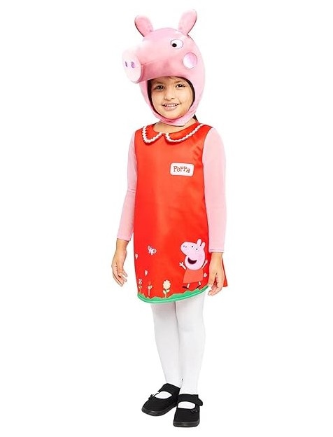 Amscan Peppa Pig kostuum - Carnaval verkleedpak voor 2-3 jaar - Roze/rood