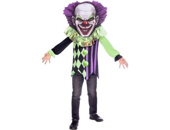 Amscan Kinderkostuum Horrorclown Polyester Groen/paars Maat 10-12 Jaar