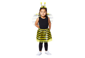 Kinder verkleedset Bij 3-delig (tutu, vleugels en haarband)