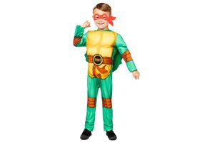 Teenage Mutant Ninja Turtles kostuum met 4 maskers voor kinderen - 146 (10-12 jaar)