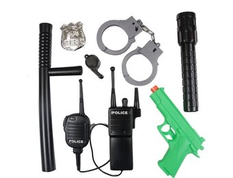 Amscan Accessoireset Politie Junior Zwart/groen 6-delig