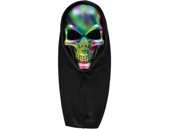 Amscan Electroplate Skull Hood - Skelet masker met kap