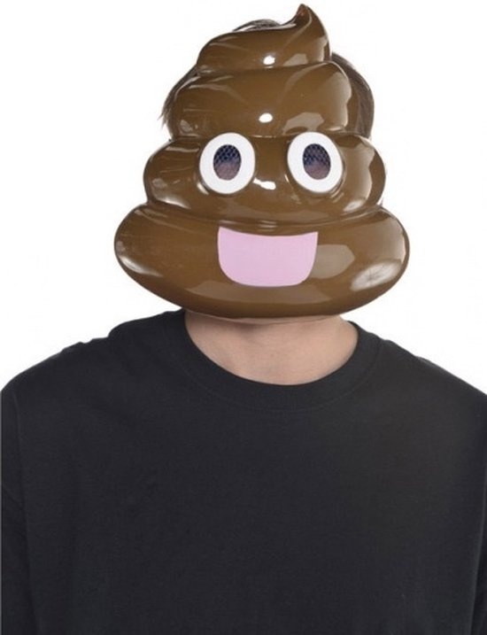 Amscan Emoji Masker Drol Bruin One-size - Poep masker
