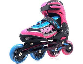 Move Inline Skates Fast Semi-softboot Verstelbaar Roze/blauw Maat 38-41