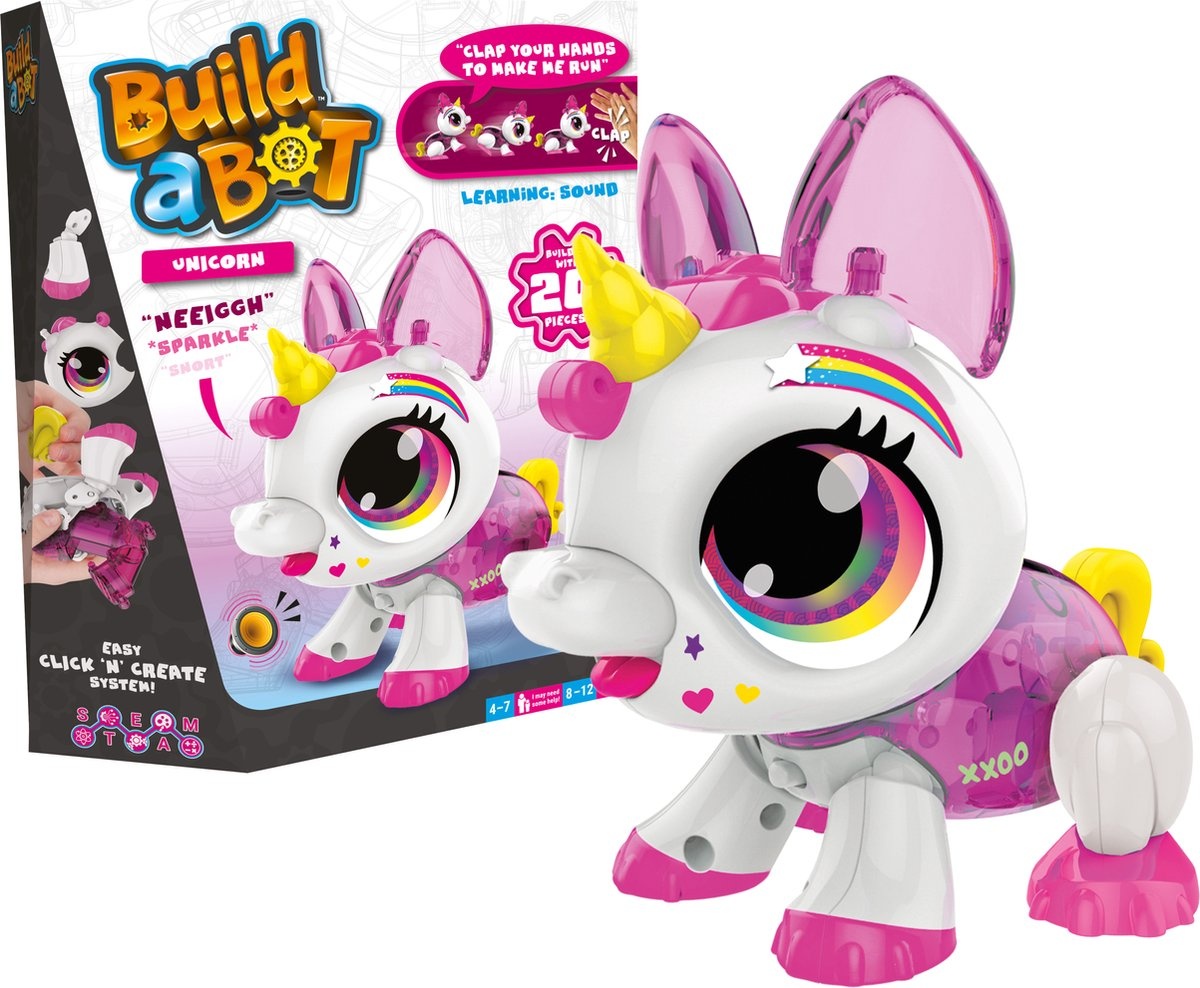 Build a Bot - Sounds - Unicorn - Speelgoedrobot - Robot bouwpakket