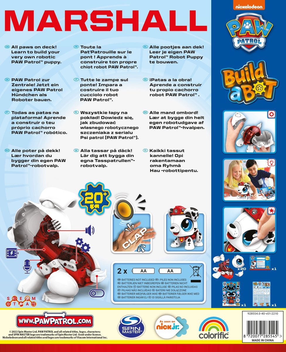 Build a Bot Paw Patrol Marshall - Speelgoedrobot - Robot bouwpakket