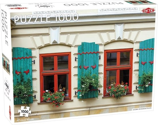 Tactic Building in Krakow Poland – Puzzel – 1000 stukjes – Historische Architectuur in Retro Sfeer – Strak en Rustgevend Ontwerp – Hoogwaardige Scandinavische Kwaliteit