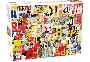 Tactic Poster Collage – Puzzel – 1000 stukjes – Grafische Retro Posters – Strak en Rustgevend Ontwerp – Hoogwaardige Scandinavische Kwaliteit