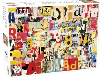 Tactic Poster Collage – Puzzel – 1000 stukjes – Grafische Retro Posters – Strak en Rustgevend Ontwerp – Hoogwaardige Scandinavische Kwaliteit