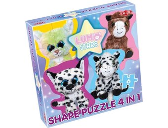 Tactic Lumo Stars Katten en Veulens – Puzzel – 4x6 stukjes – Schattige Dierenillustraties – Strak en Rustgevend Ontwerp – Hoogwaardige Scandinavische Kwaliteit