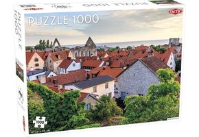 Tactic Visby Gotland – Puzzel – 1000 stukjes – Middeleeuwse Zweedse Stad – Strak en Rustgevend Ontwerp – Hoogwaardige Scandinavische Kwaliteit