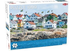 Tactic Källö Knippla – Puzzel – 1000 stukjes – Scandinavisch Kustdorp – Strak en Rustgevend Ontwerp – Hoogwaardige Scandinavische Kwaliteit