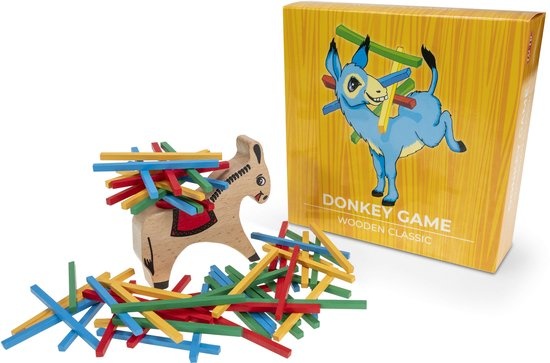 Tactic Donkey Game – Bordspel – Classic Games – Houten Behendigheidsspel – Vanaf 5 jaar