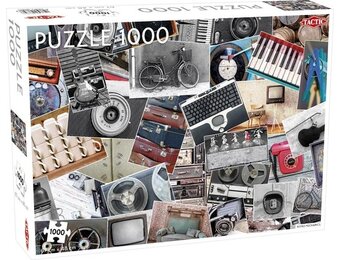 Tactic Retro Mechanics – Puzzel – 1000 stukjes – Technische Illustratie in Vintage Stijl – Strak en Rustgevend Ontwerp – Hoogwaardige Scandinavische Kwaliteit