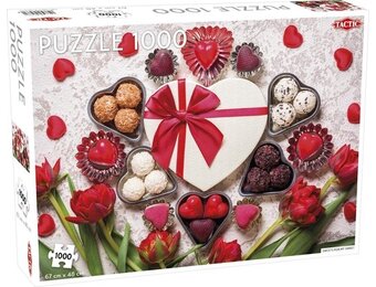 Tactic Sweets for My Sweet – Puzzel – 1000 stukjes – Kleurrijke Snoepillustratie – Strak en Rustgevend Ontwerp – Hoogwaardige Scandinavische Kwaliteit