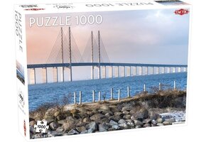 Tactic Öresund Bridge – Puzzel – 1000 stukjes – Iconische Verbinding tussen Landen – Strak en Rustgevend Ontwerp – Hoogwaardige Scandinavische Kwaliteit