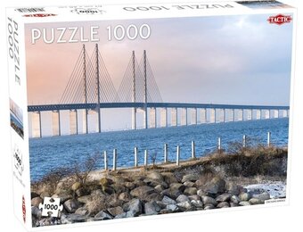 Tactic Öresund Bridge – Puzzel – 1000 stukjes – Iconische Verbinding tussen Landen – Strak en Rustgevend Ontwerp – Hoogwaardige Scandinavische Kwaliteit
