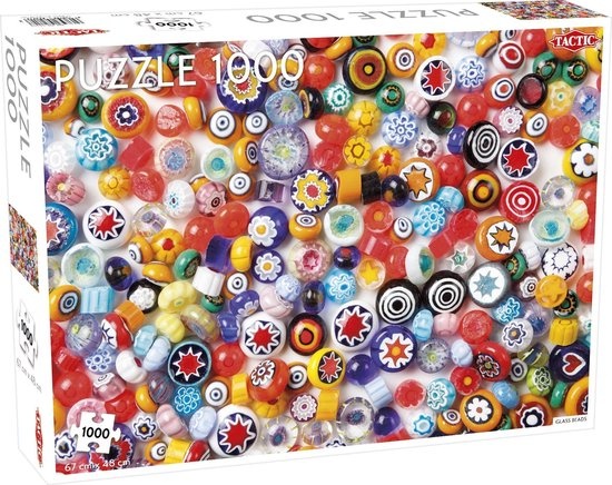 Tactic Glass Beads Pattern – Puzzel – 1000 stukjes – Kleurrijk Patroonontwerp – Strak en Rustgevend Ontwerp – Hoogwaardige Scandinavische Kwaliteit