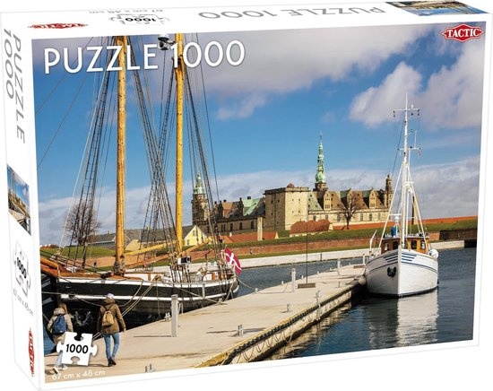 Tactic Kronborg Castle – Puzzel – 1000 stukjes – Historisch Kasteel aan Zee – Strak en Rustgevend Ontwerp – Hoogwaardige Scandinavische Kwaliteit