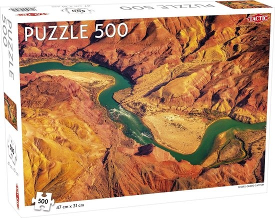 Tactic Desert Grand Canyon – Puzzel – 500 stukjes – Indrukwekkend Woestijnlandschap – Strak en Rustgevend Ontwerp – Hoogwaardige Scandinavische Kwaliteit