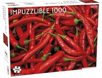 Tactic Impuzzlible: Red Hot Chili Peppers – Puzzel – 1000 stukjes – Extreme Patroonuitdaging – Strak en Rustgevend Ontwerp – Hoogwaardige Scandinavische Kwaliteit