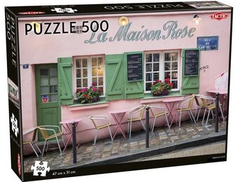 Tactic Parisian Café – Puzzel – 500 stukjes – Sfeervol Frans Straatbeeld – Strak en Rustgevend Ontwerp – Hoogwaardige Scandinavische Kwaliteit