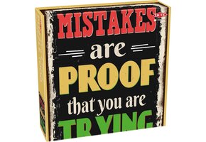 Tactic Mistakes Are Proof of Trying – Puzzel – 1000 stukjes – Motiverende Tekstpuzzel – Rustgevend Ontwerp – Hoogwaardige Scandinavische Kwaliteit
