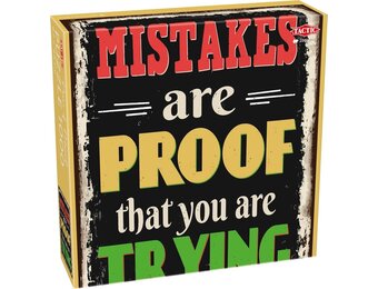 Tactic Mistakes Are Proof of Trying – Puzzel – 1000 stukjes – Motiverende Tekstpuzzel – Rustgevend Ontwerp – Hoogwaardige Scandinavische Kwaliteit