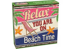 Tactic Beach Time – Puzzel – 1000 stukjes – Zomerse Tekstpuzzel – Rustgevend Ontwerp – Hoogwaardige Scandinavische Kwaliteit
