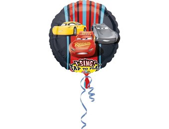AMSCAN - Aluminium Cars 3 ballon met muziek