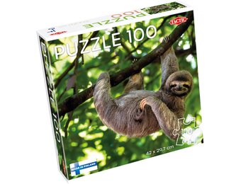 Tactic Sloth Hanging on Tree – Puzzel – 100 stukjes – Rustige Dierenillustratie met Luiaard – Strak en Rustgevend Ontwerp – Hoogwaardige Scandinavische Kwaliteit