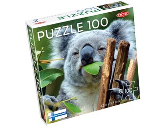 Tactic Koala at Lone Pine – Puzzel – 100 stukjes – Schattig Dierenportret uit Australië – Strak en Rustgevend Ontwerp – Hoogwaardige Scandinavische Kwaliteit