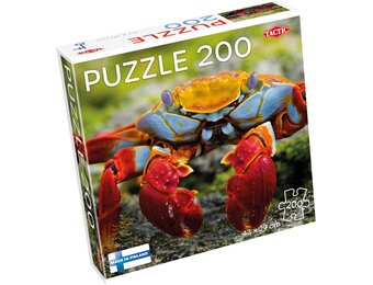 Tactic Colourful Crab – Puzzel – 200 stukjes – Kleurrijk Zeeleven – Strak en Rustgevend Ontwerp – Hoogwaardige Scandinavische Kwaliteit
