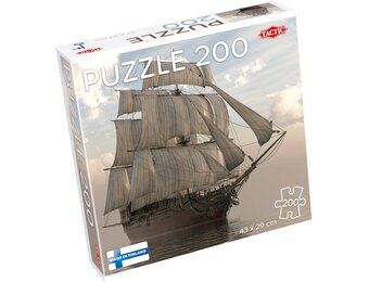 Tactic Sailboat at Sea – Puzzel – 200 stukjes – Rustig Zeegezicht met Zeilboot – Strak en Rustgevend Ontwerp – Hoogwaardige Scandinavische Kwaliteit