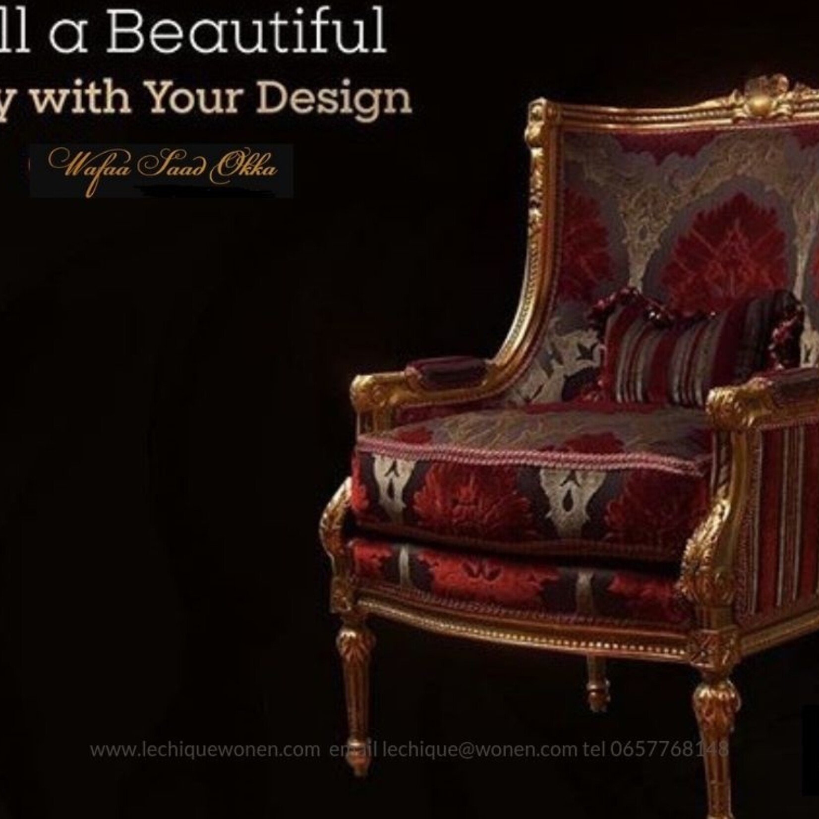 Wafaa Okka  Fauteuil baroque La Soie classic