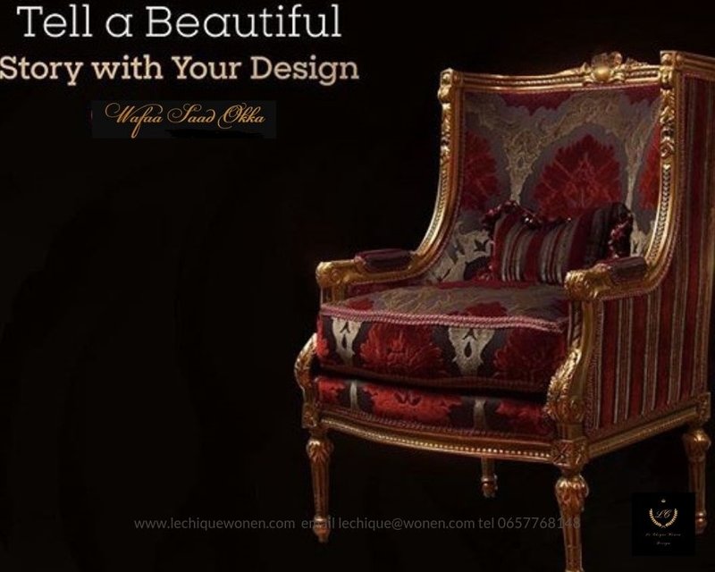 Wafaa Okka  Barok fauteuil La Soie Classic