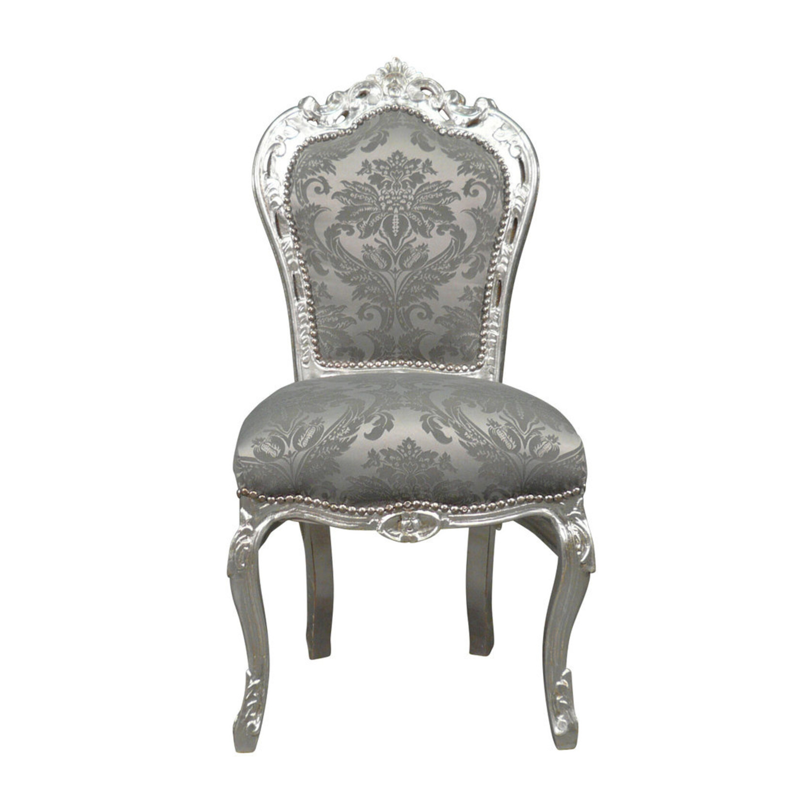 LC Baroque dining room chair gray flower